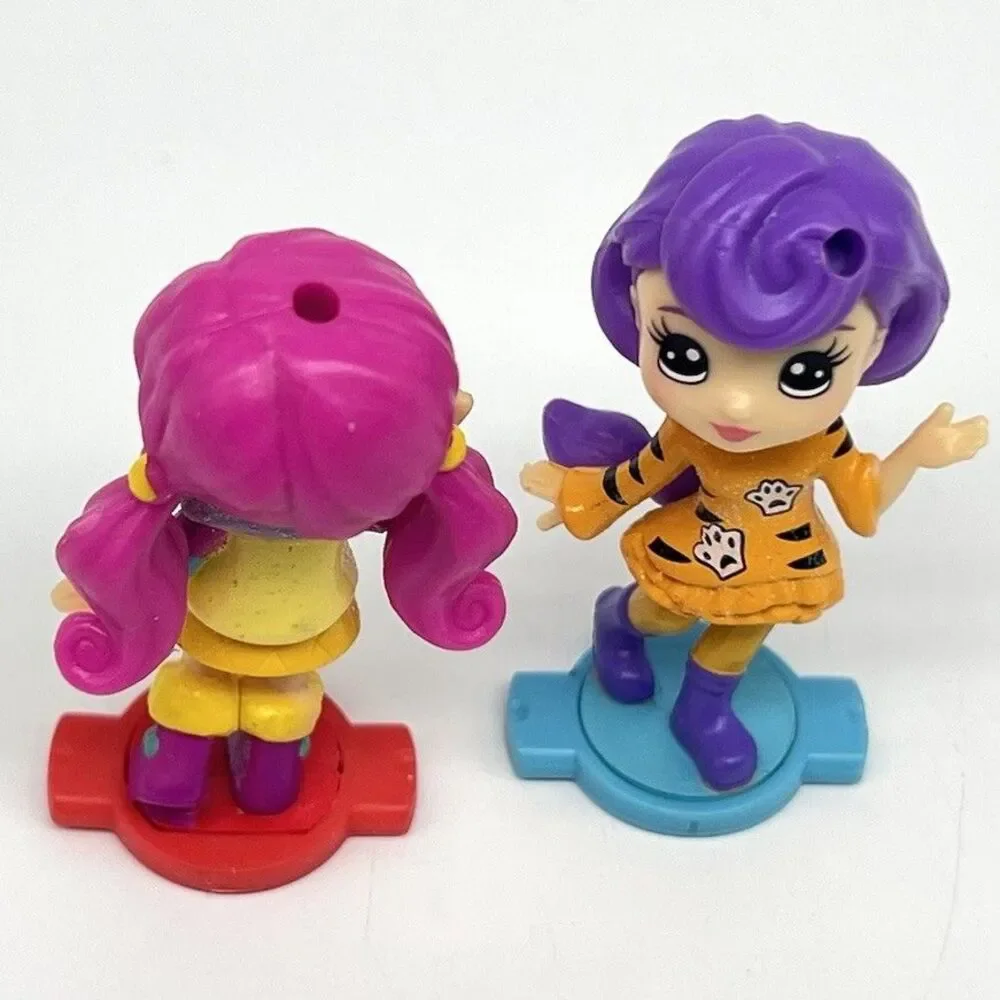 Party Popteenies Mini Figures Fashion Dolls w/ Cakes Lot of 2 Dolls Spin Master